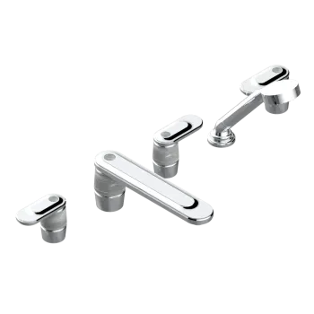 Смеситель на борт ванны THG Corvair A Manettes Fior Di Bosco U8L-A02-1132SG хром