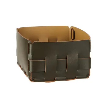 Корзинка ADJ Mini Bottega 19x19xH13, оливковый/горчичный 1019.55/40