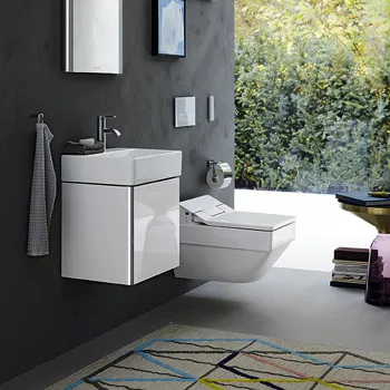 Duravit XSquare База под раковину 434х340х397 мм, 1 дверца левая, Цвет белый глянцевый (для раковины 073245)