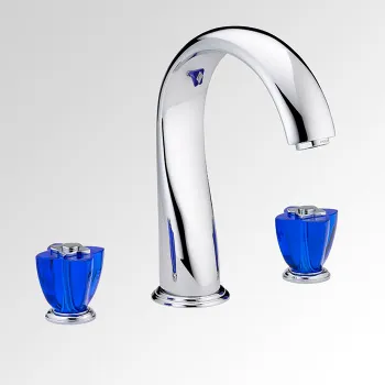 Смеситель на борт ванны THG Petale De Cristal Bleu U6B-A02-25SG хром