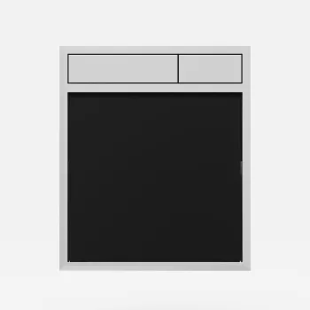 Клавиша смыва Sanit LIS, без подсветки, стекло черное/клавиши хром, 16.734.00..0046black/cr