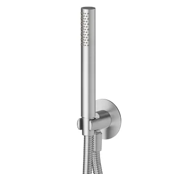 Ручной душ Newform X-steel 316 кронштейн-уголок 1/2, шланг 150 см, INOX 69645X.50.050