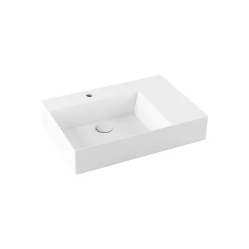 Раковина подвесная Azzurra Elegance Squared 60х45см c 1 отв. под смеситель, правая, белый ELLP06545RQMBI/(EQA65M DX bi)*1