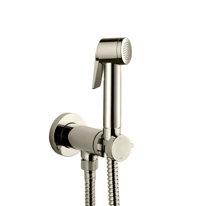 Bossini Paloma Flat Гигиенический душ с лейкой и шлангом 150см., цвет: никель шлифованный E37011B.094