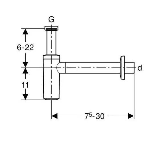 Сифон для раковины Geberit 151.034.21.1 хром
