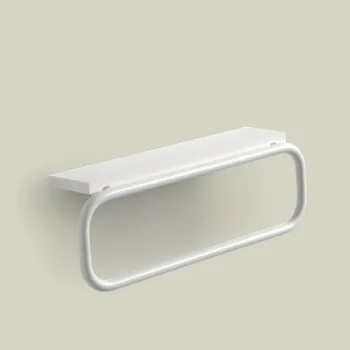 Полотенцедержатель Bertocci Mettitutto 30х7х9 с белой полкой, белый матовый 11387110200