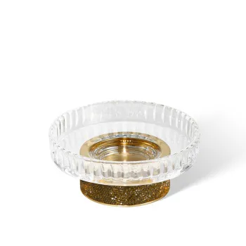 Мыльница настольная Decor Walther Rocks STS граненое стекло, с кристаллами Swarovski®, золото 934320