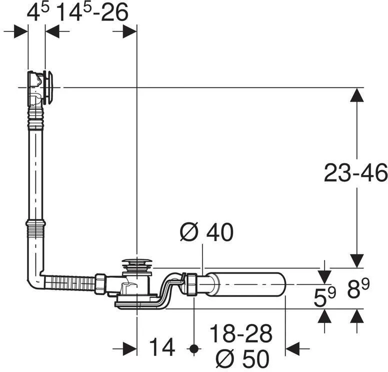 Слив-перелив Geberit 150.755.21.6 хром