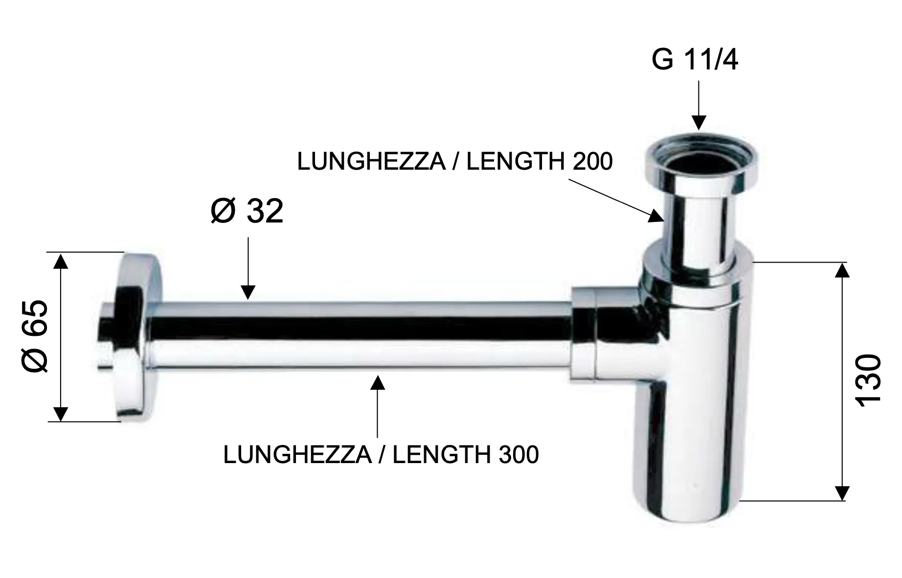Сифон 1”1/4 Daniel A750114