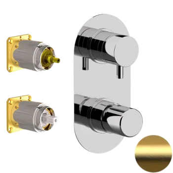 Смеситель для душа Daniel Trilogy TG612D3KBDP золото брашированное