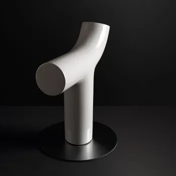 Татуэтка декоративная из керамики для ванной комнаты Kerasan Artwork C COW, белый 470101