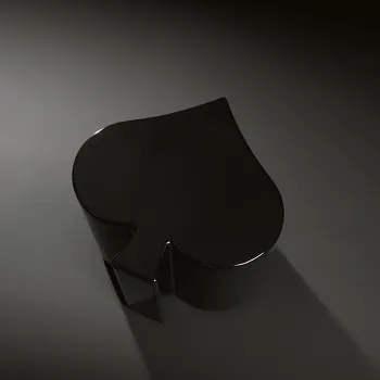 Столик декоративный на стальной основе Kerasan Artwork PICCHE, 50х50х41, черный глянцевый 4717K2