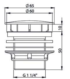 Донный клапан Bette 1 1/4" хром B580-901