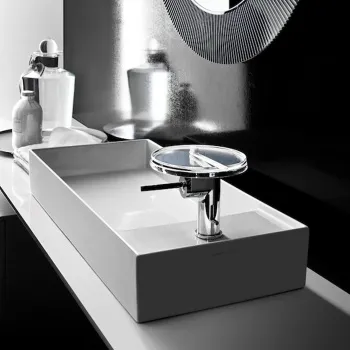 Laufen Kartell Раковина-чаша 750х350х120мм без перелива, с 1 отв. под смеситель, со скр. сливом, цвет: белый