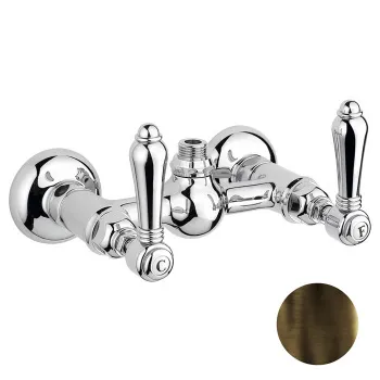 Смеситель для душа Nicolazzi El Capitan на 2 отверстия, вывод сверху 1/2 (без шланга и лейки), тёмная бронза 1425DB69