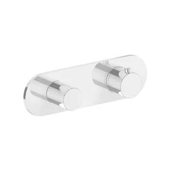 Смеситель для душа настенный встраиваемый Fantini Mare термостатический, с переключателем на 2 положения, внешняя часть, белый матовый 51 29 V272B