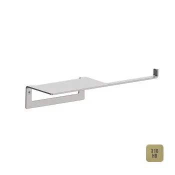 Бумагодержатель с полочкой из нержавеющей стали Almar, high brass pvd E317000.HB316