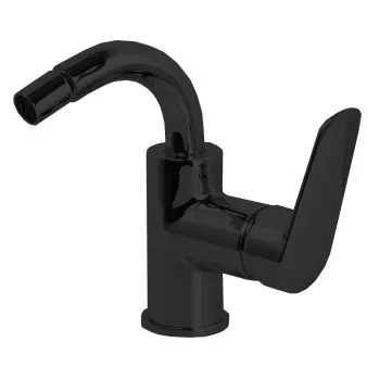 Смеситель для биде Fima Carlo Frattini Spot на 1 отверстие, с донным клапано, чёрный матовый F3012NS.1