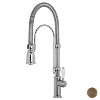 Смеситель для кухни Fima Carlo Frattini Kitchen ручной душ 2 режима, вращающийся излив, бронза F7030BR