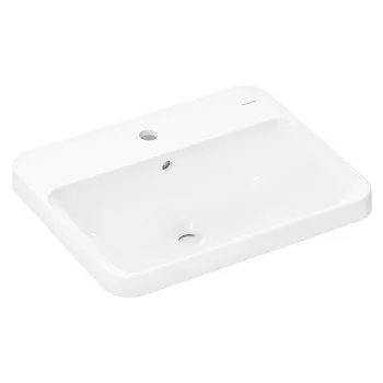 HG Xuniva Q Раковина встраиваемая 550х450 с отверстием под смеситель и переливом, белый