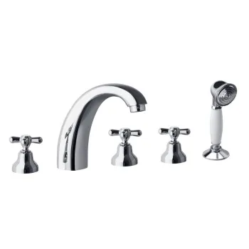 Смеситель на борт ванны Ramonsoler Gaudi с изливом и душевым комплектом 3132CG