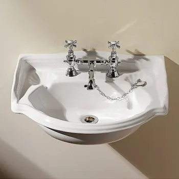 Раковина Devon&Devon Oxford на 2 отверстия 54x38xh26 белый IBLPOXF(2FORI)