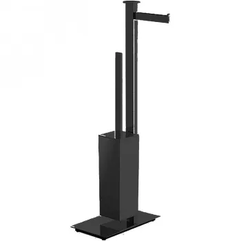 Напольная стойка с держателем туалетной бумаги и ершом Colombo Units DX, черный матовый B9107D.NM
