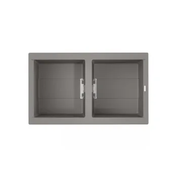 Мойка кухонная Omoikiri Banzen 86-2-GR Leningrad grey 4993318