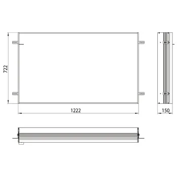 Встраиваемая рама для зеркального шкафа Emco Asis Prime B1222xH722mm, 9497 000 13