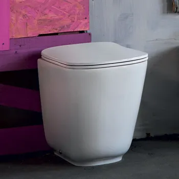 Унитаз напольный Kerasan Tribeca 55 511830 приставной, c креплением WB5N, белый матовый