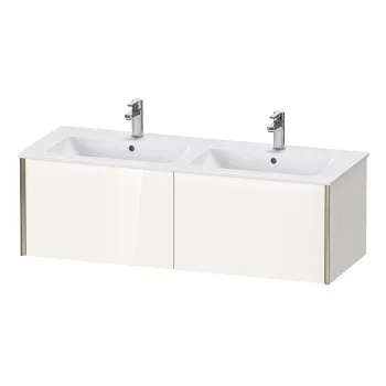 Duravit ME by Starck  Двойная раковина для мебели с перел., с 1 отв. под смес., 1300x490мм, Цвет: Белый