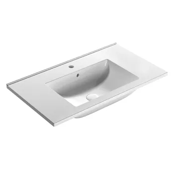 Раковина подвесная Globo Lalita 81х46см., крепление в комплекте, белый глянцевый HA081.BI