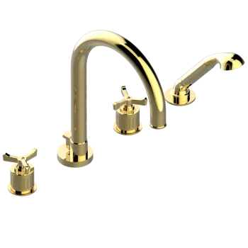 Смеситель на борт ванны THG Hamptons G4R-F01-112BSGBH золото