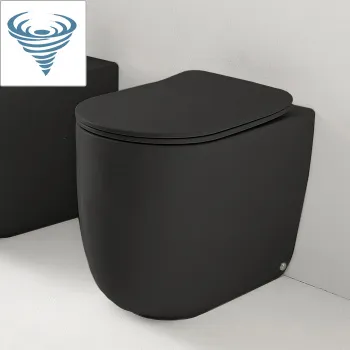 Унитаз напольный Kerasan Nolita 531931 смыв Tornado, с креплениями WB5N, черный матовый