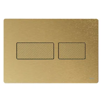 TECEsolid. Панель смыва  с двойной системой смыва для унитаза, цвет латунь с текстурой ромбы (Продаем отлдельно)