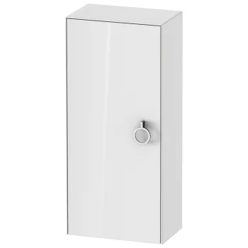 Duravit White Tulip Шкафчик подвесной, 880x400x240 мм, 1 дверца, 2 стекл полки с алюм, петли справа, цвет: белый высокоглянцевый