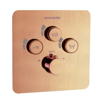 Смеситель для душа Ramonsoler RS-Smart встраиваемый термостатический на 3 выхода медь 85T301SCUC