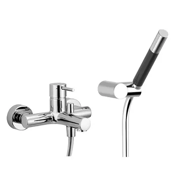 Смеситель для ванны с ручным душем Cisal Slim настенный, хром SM00012021