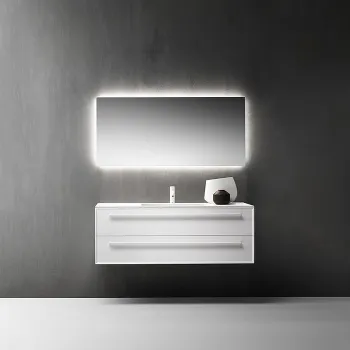 Композиция из тумбы Falper 7.0 R0510000000BQ 1000х450х500 на 2 ящика и раковины CERAMILUX P7C10001000OP с 1 отверстием под смеситель, V4B