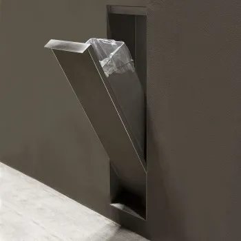 Корзина для мусора Antonio Lupi Sesamo встраиваемая в стену, из нержавеющей стали AISI 304, отделка алюминий А0002455770