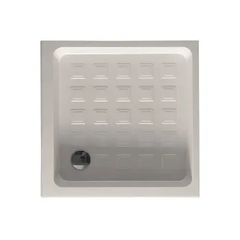 Поддон угловой квадратный Kerasan Retro 80х80, диаметр слива 90, белый 1341bi