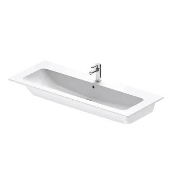 Duravit ME by Starck Раковина для мебели 1230х490 мм,   с переливом, с площадкой, с 1 отв. под смеситель по центру, Цвет белый