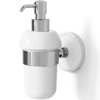 Дозатор для жидкого мыла белый Devon&Devon Dorothy держатель и помпа хром DOR430CR