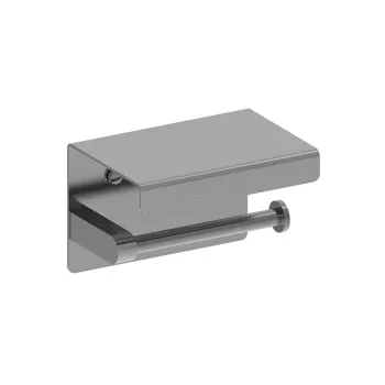 Держатель туалетной бумаги NEMO  с полкой BRUSH GUN METAL NM-C01055BGM
