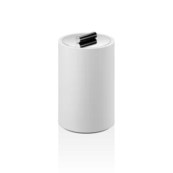 Контейнер с крышкой Decor Walther STONE DMD L 100х165 мм., белый/хром 971454