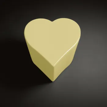 Столик декоративный на стальной основе Kerasan Artwork CUORI, 50х50х41, золото 4714K3