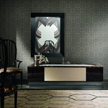 Топ для ванны Vitage Milldue Edition Four Seasons 2005х1005х30, со ступенчатой обработкой, разделен на 2 части по длине, мрамор Emperador, 4402.B21