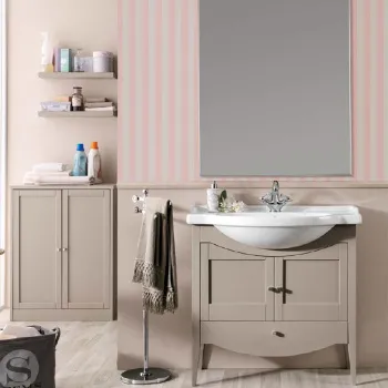 Тумба под раковину Eban Simona 80.5х80х33 1 ящик, 2 дверки ,без ручек, доводчики Blum, tortora FBSSM080ODJ6*3