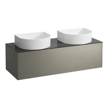 Laufen SONAR шкафчик под раковину, 1175х455х340 мм, 1 ящик, с отв. слева и справа,  для 812340, 812341, 812342, 812343, титан и черный мрамор