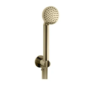 Ручная лейка со шлангом Fantini Icona Classic 1500мм и держателем, впуск 1/2'', Nickel PVD 53 95 R043